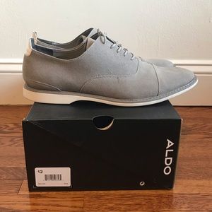 Aldo men’s suede grey/white dress shoe